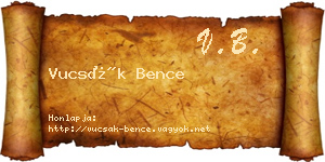 Vucsák Bence névjegykártya